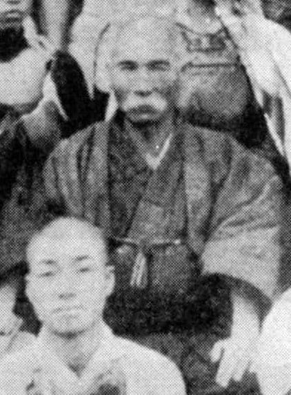 A black-and-white photograph of the elderly Okinawan karate master Itosu Ankō.