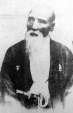 A reproduced portrait of Saitō Yakurō, the swordsman who founded the Renpeikan dōjō of Shindō Munen-ryū.
